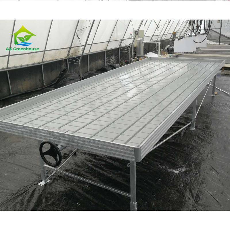 Kebudayaan Tanpa Tanah Rumah Kaca Indoor Custom Ebb Tumbuh Meja Rolling Bench Untuk Benih