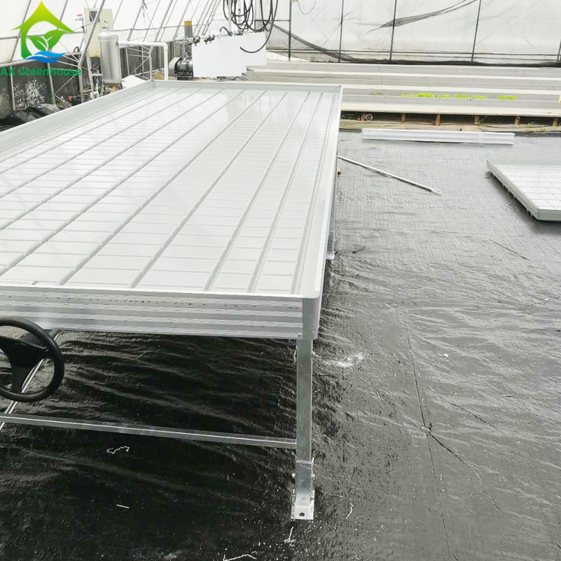 ODM Indoor Outdoor Taman Hidroponik Rumah Kaca Bangku Bergulir Sistem Rak Tumbuh Vertikal