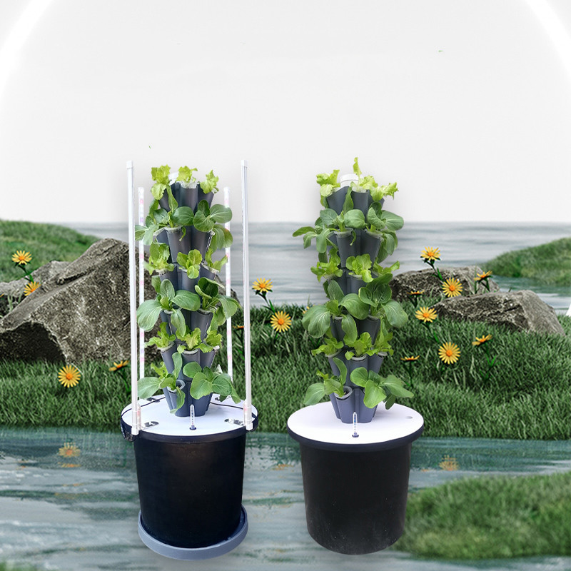 Custom 5/7/9 Lapisan Sistem Hidroponik Tanpa Tanah Menumbuhkan Menara Untuk Pertanian Indoor