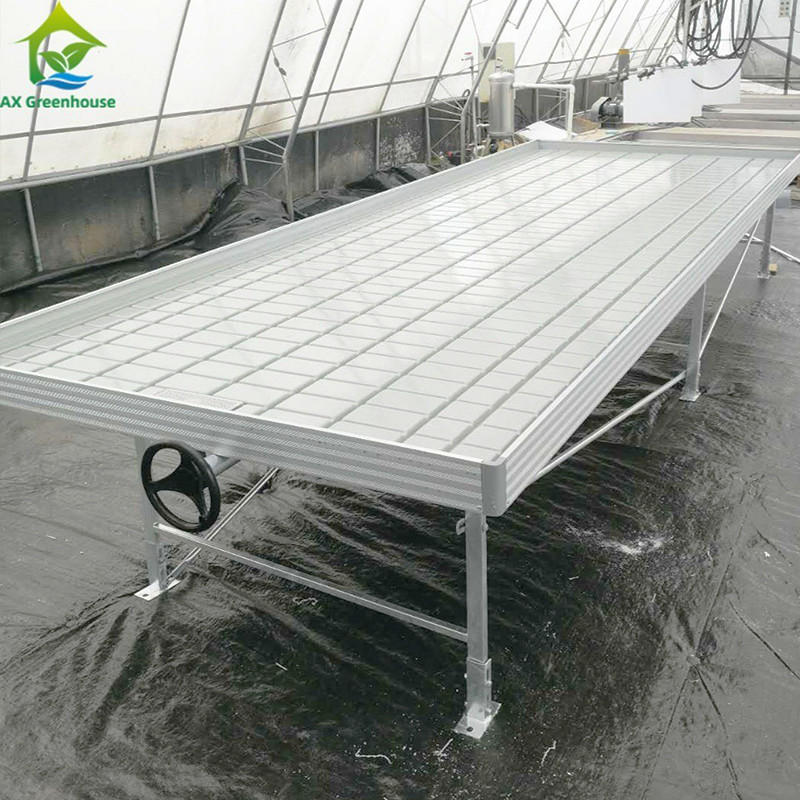 Custom Size Rolling Bench Seedbed untuk Tanaman Tomat Tumbuh Meja Ebb Aliran Pertanian Indoor