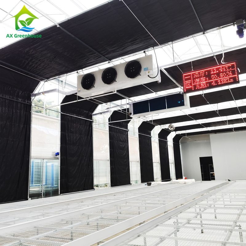 1,8-3m Wall Height Light Dep Grow Tunnel Greenhouse Dengan Sistem Kontrol Iklim
